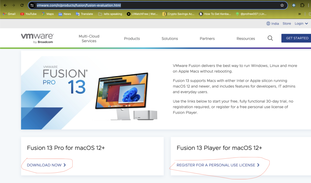 Download and install VMware Fusion Player